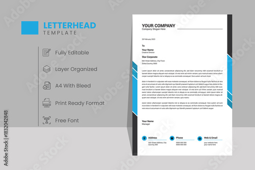 Professional business letterhead design for corporate company