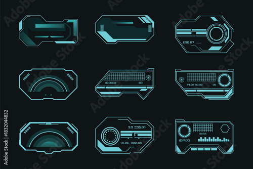 High-Tech Digital HUD Interface Pack for Virtual Reality and Games