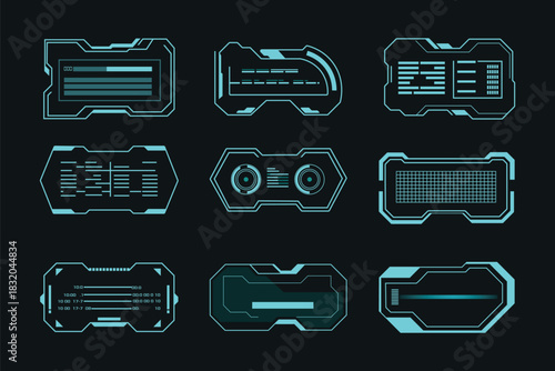 High-Tech Digital HUD Interface Pack for Virtual Reality and Games
