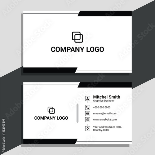 Modern business card design, corporate business card, business card template