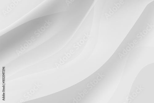 Smooth white gray abstract background subtle wavy lines modern clean design