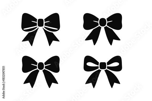 Different styles of decorative bows suitable for various crafts and gift wrapping opportunities