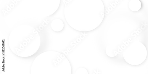 White and grey abstract modern circle background. abstract white circle shape with digital hi tech concept background technology. Presentation slide template. Glowing circle lines design .
