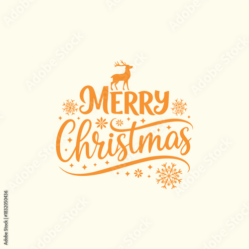 Christmas Ribbon Typography