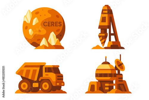 Exploring ceres: mining and research activities on the dwarf planet