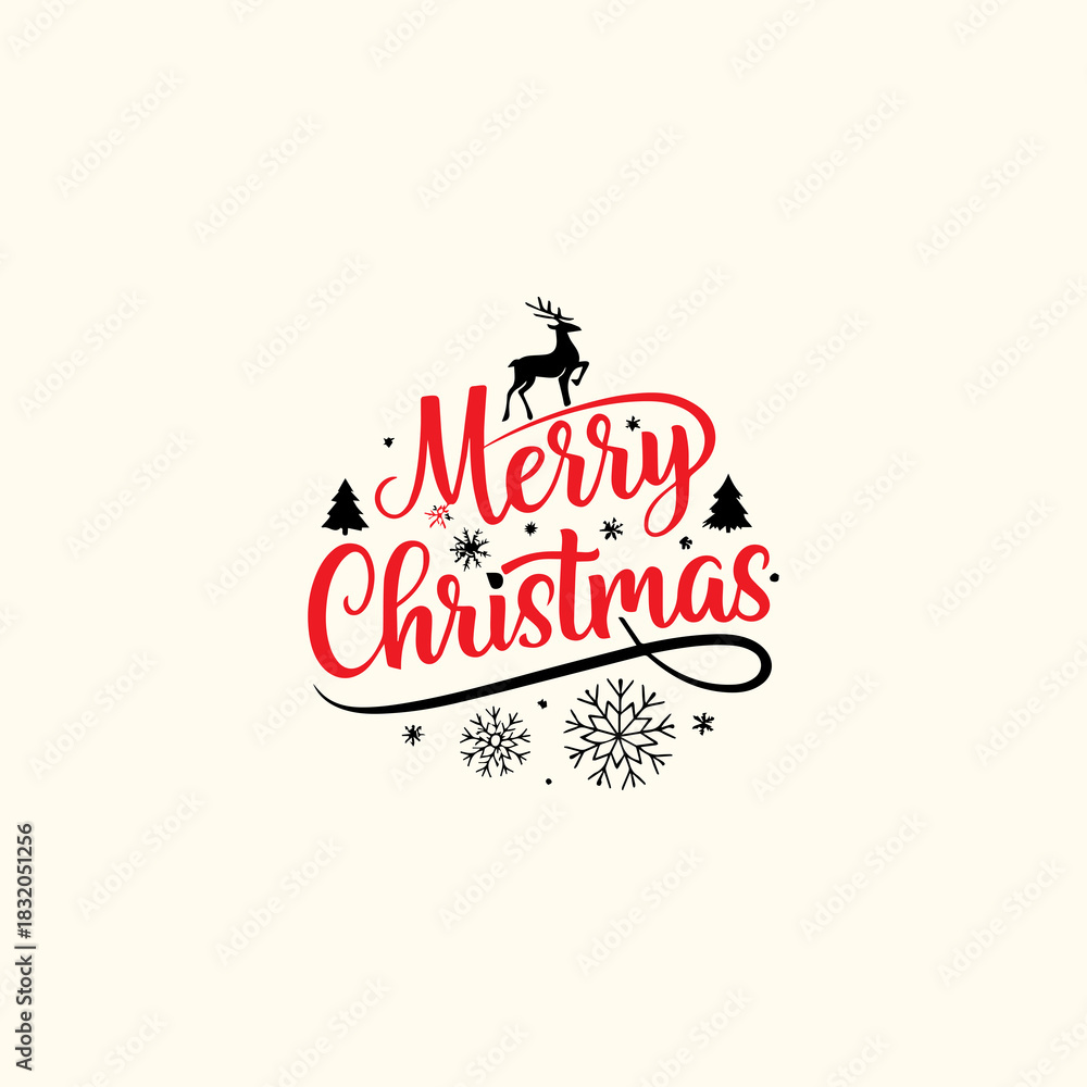 Fototapeta premium Christmas Glow Typography