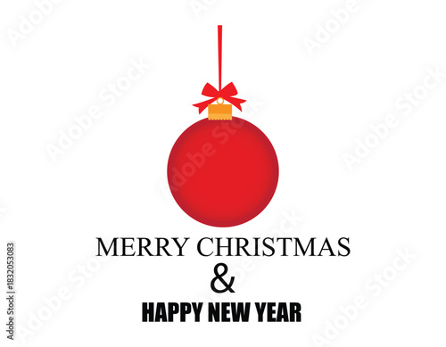 A bold and festive holiday graphic featuring three hanging circular Christmas ornaments in purple and orange with white starburst designs.