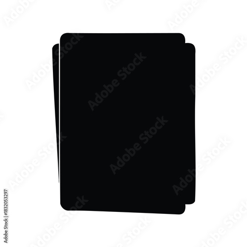 Silhouette of Curled Scroll Icon- Minimal black silhouette of a curled scroll or parchment, useful for concepts like history, documentation, ancient text, or messages