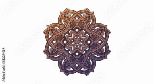 Intricate Celtic Knot Mandala Design with Gradient Colors.