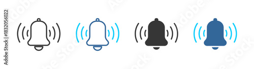  bells icon set multiple style collection