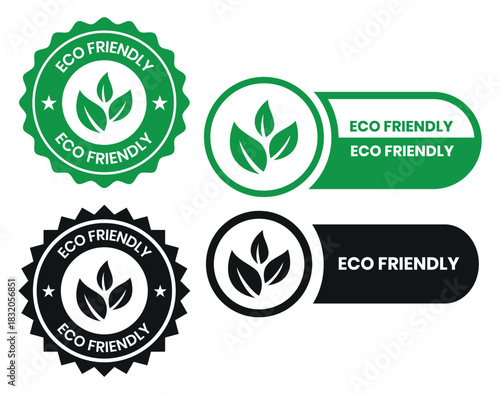 Set of eco friendly icons. Ecologic food stamps. Organic natural food labels. eco friendly logo, label, sign, badge, symbol, banner, line, flat vector, isolated illustration.