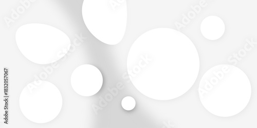 White and grey abstract modern circle background. abstract white circle shape with digital hi tech concept background technology. Presentation slide template. Glowing circle lines design .