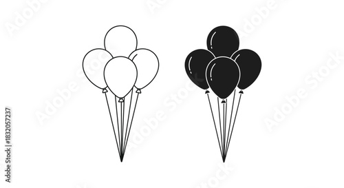 Balloons vector illustration party celebration design graphic