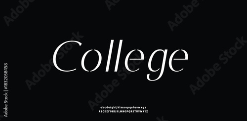 Vector elegant alphabet letters font classic modern serif lettering minimal fashion