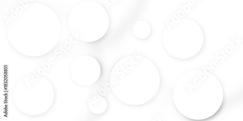 White and grey abstract modern circle background. abstract white circle shape with digital hi tech concept background technology. Presentation slide template. Glowing circle lines design .