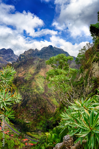 madeira mountain ranges in the clouds Portugal 