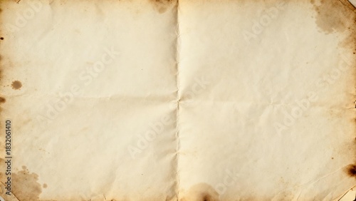 Aged vintage cream paper texture with coffee stains and subtle wrinkles