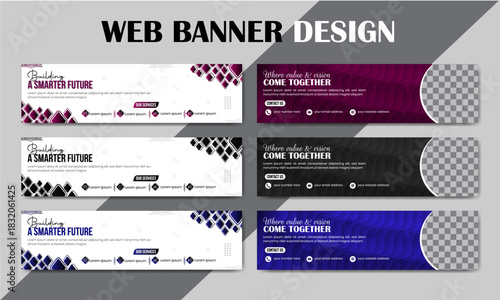 Digital Design Showcase: An array of innovative web banners, a symphony of visual design, showcasing the power of web promotion.	
