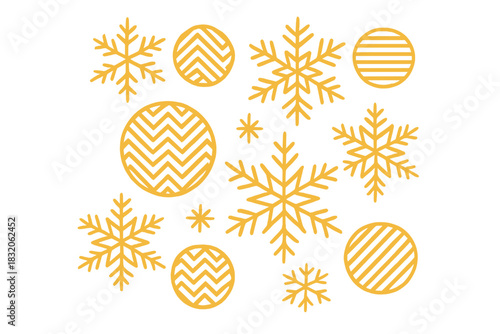 Geometric snowflake vector art: elegant winter designs for holiday decor and crafts