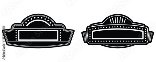 Vintage blank neon sign, monochrome, retro diner style, glowing effect, realistic