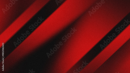 Black red gradient abstract background with blurry transition with rough noise grains