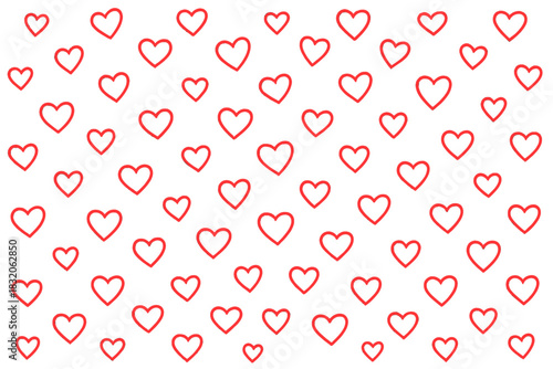 Heart pattern vector | romantic, love, valentine’s day, decorative, seamless design, red hearts