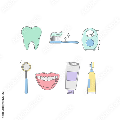 Dental hygiene essentials a bright and clean collection for optimal oral healthcare and fresh