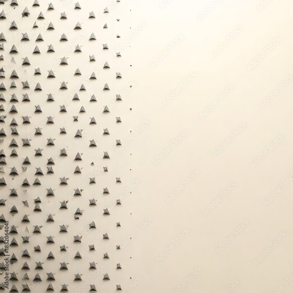 Fototapeta premium Modern art installation featuring geometric shapes on a neutral background creating a dynamic visual impact