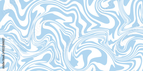 Abstract background seamless pattern with colorful waves. Trendy vector illustration in retro psychedelic stylePrint