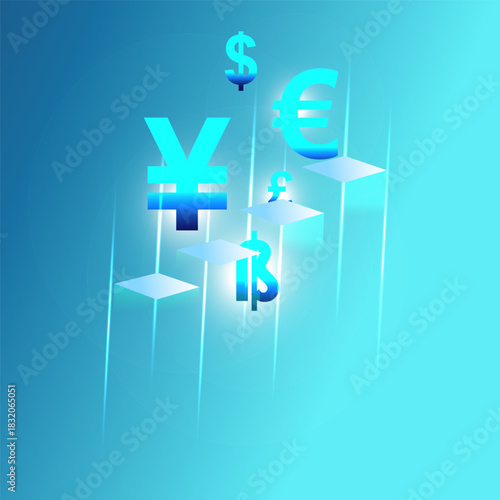Stock market or forex trading graph in graphic concept suitable for financial investment or Economic trends business idea and all art work design. Abstract finance background.