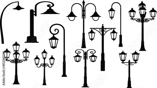 Abstract vector design with geometric shapes and text elements in cmyk and grayscale