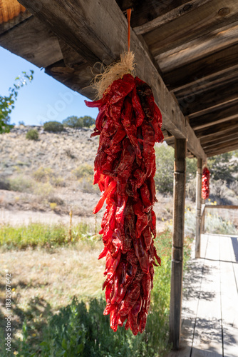 Fotografija Ristra or sarta of drying New Mexico Chiles
