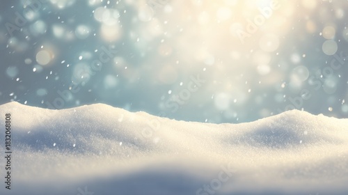 Wallpaper Mural Winter snow background with soft falling snowflakes. Frosty seasonal scene for holiday and cozy winter designs. Torontodigital.ca