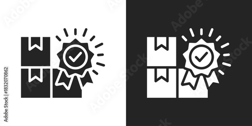 Branding Icon In Black And White Glyph Style