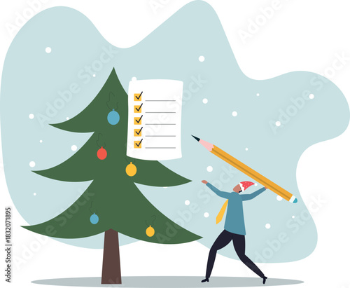 Checklist for work completion, review plan, business strategy or todo list for responsibility and achievement.about a man and his life.