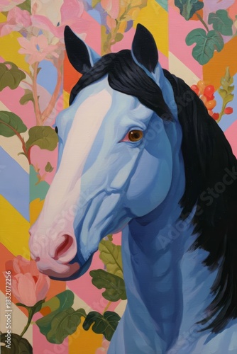 New Year greeting cards with horses