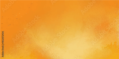Aged gold beer texture backdrop with abstract vintage orange-yellow bubbles pattern