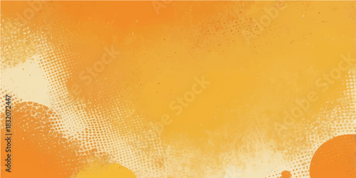 Aged orange grunge background with vintage textured paper and blank copy space for antique design