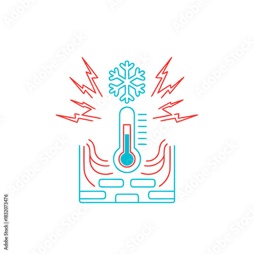 Cold Plunge Ice Bath Therapy Icon for Cryotherapy and Recovery Vector