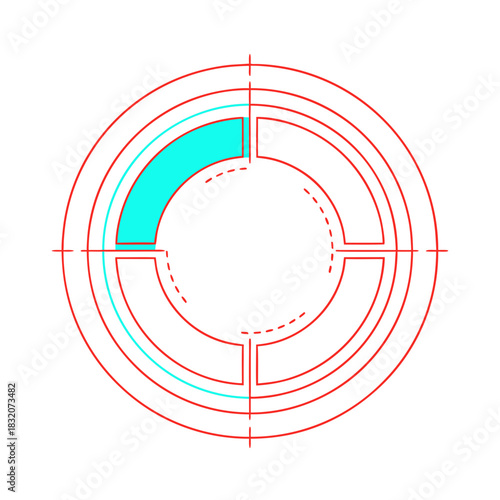 Intermittent Fasting Timer Icon 16:8 Diet Protocol Vector
