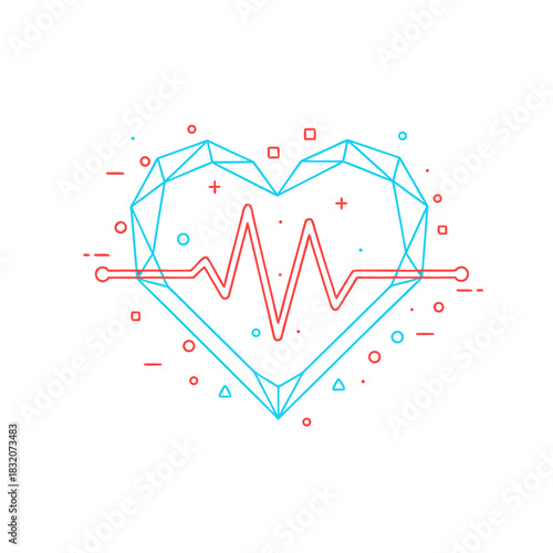 Heart Rate Variability HRV Metric Icon for Stress and Recovery Tracking
