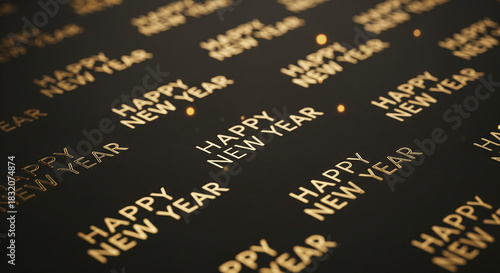 Happy new year pattern on transparent background