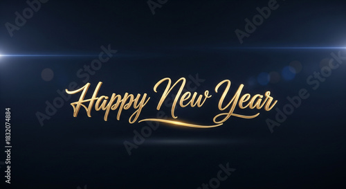 Happy new year text graphic