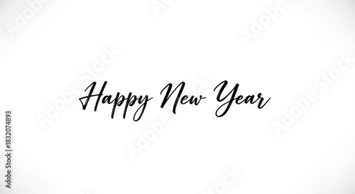 Happy new year text graphic