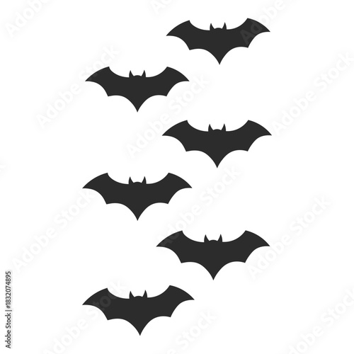 Halloween bat and bats
