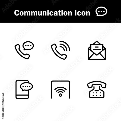Wallpaper Mural Versatile communication icons for messaging platforms, online chat services, mobile interfaces, support centers, and digital communication branding applications. Torontodigital.ca