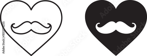 Heartfelt Movember Celebration Two Distinct Styles Symbolizing Love and Awareness for Mens Health Issues