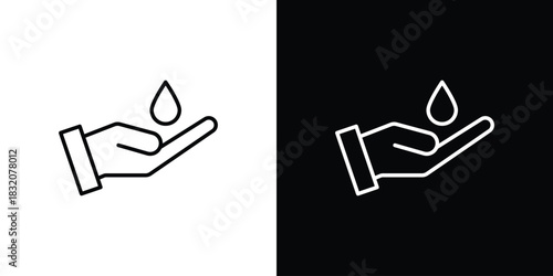 Ablution icon design element. Linear style vectors