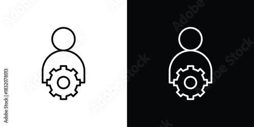 Admin icon design element. Linear style vectors