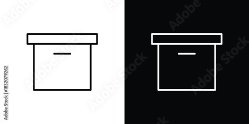 Archives icon design element. Linear style vectors